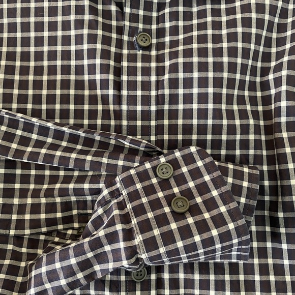 NWOT Jos. A Bank 1905 Navy Stretch Tailored Fit Checkered Button Down Large - Picture 2 of 7